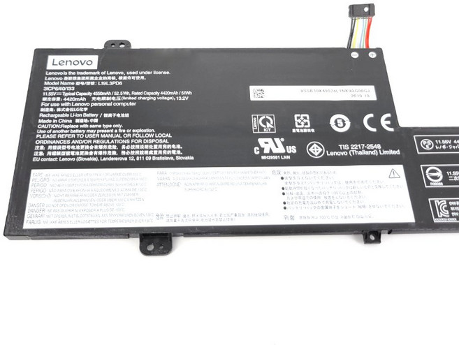 Lenovo 筆記型電腦電池 L19L3PD6, 1個, L19L3PD6 電池-保固一年