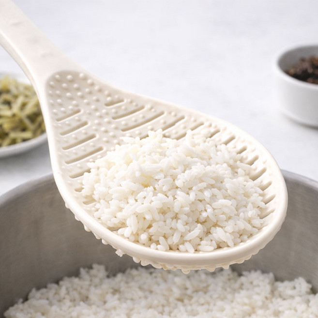 에너바디 1+1 스탠딩 다용도 멀티 주걱 밥알이 붙지 않는 위생주걱, 2개, 화이트