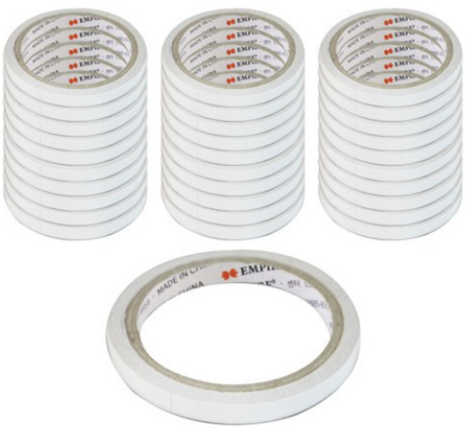 엠파이어 양면테이프 10mm x 10m, 화이트 반투명, 20개입
