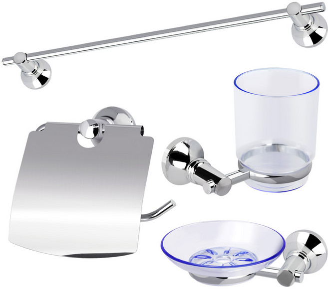 모네스페스 스텐 욕실 악세사리 800 4종 세트, 1세트