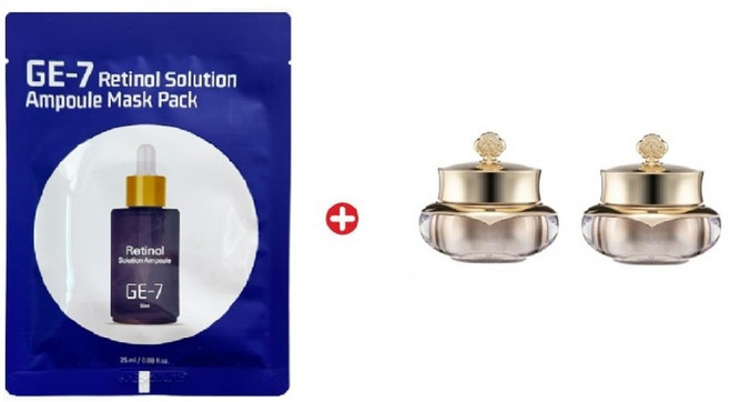 GE7 레티놀 에코 마스크 더후 천기단 화현 크림10mlx2개, 10g, 2개