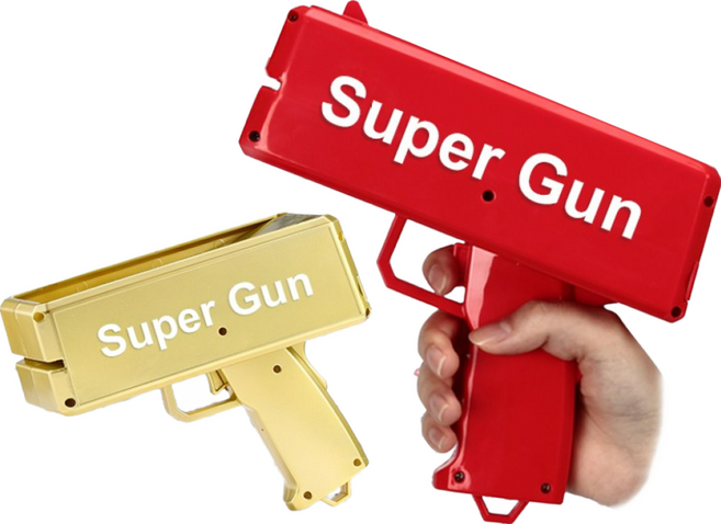 噴錢槍 派對助興神器 炒熱氣氛 操作簡單 安全材質 生日婚禮活動適用, 1個, 紅