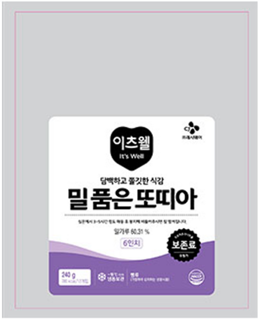 CJ 이츠웰 밀품은 또띠아 6인치 240g, 3개