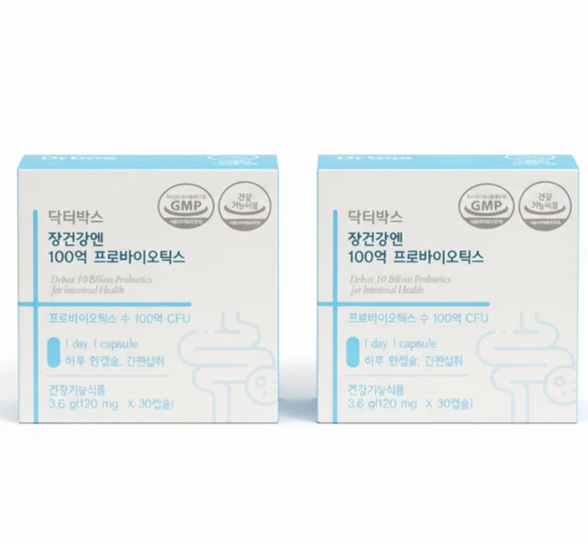 닥터박스 장건강엔 100억 프로바이오틱스 30캡슐 2개 소비기한 2026-08-25일, 30정 - 쿠팡