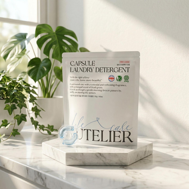 수뜰리에 올인원 캡슐세제 세탁세제 고농축 40개입 코튼블랑향 2팩