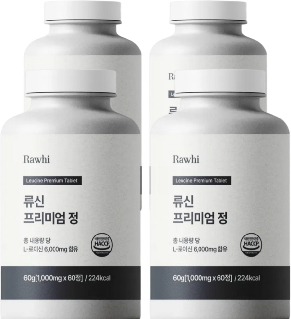 라휘 류신 단백질 타블렛 프리미엄 정 단백질 보충제 6000mg, 4개, 60정