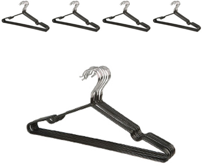 미끄럼방지 티셔츠 니트 논슬립옷걸이 성인용, 블랙, 50개