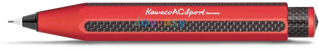 카웨코 AC 스포츠 카본 파이버 미니 샤프 펜슬 - 부드러운 필기 및 스케칭을 위한 견고한 메탈 디자인 종이, 01 Carbon fiber red
