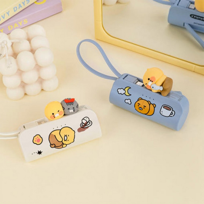 카카오프렌즈 CS도킹형 보조배터리 충전기, 아이보리, 상세페이지 참조