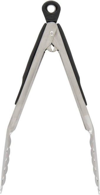 OXO 굿 그립 9인치 스테인리스 스틸 잠금 집게, 9-Inch Standard