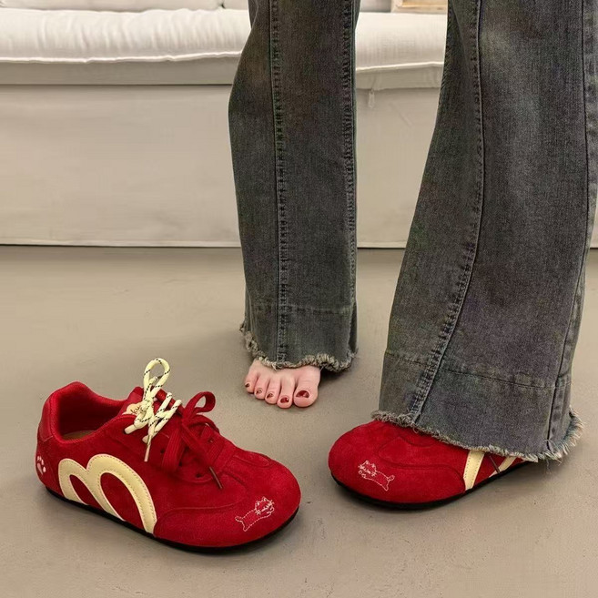 AURALA 여성 운동화 가을을 위한 가볍고 편안한 스니커즈 클래식 워킹화 패션 컬러 플랫 슈즈