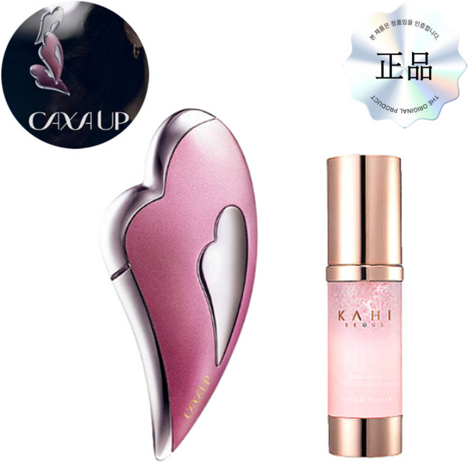 연예인 괄사 [ReFa] 리파 정품인증 하트페이스 CAXA UP SINGLE PINK(K)+ 블렌딩 에센스1개 (2종세트), 핑크, 1세트