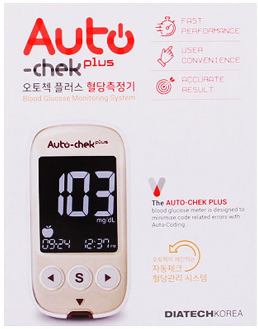 오토첵 플러스 혈당측정기 세트, 1개, 1세트