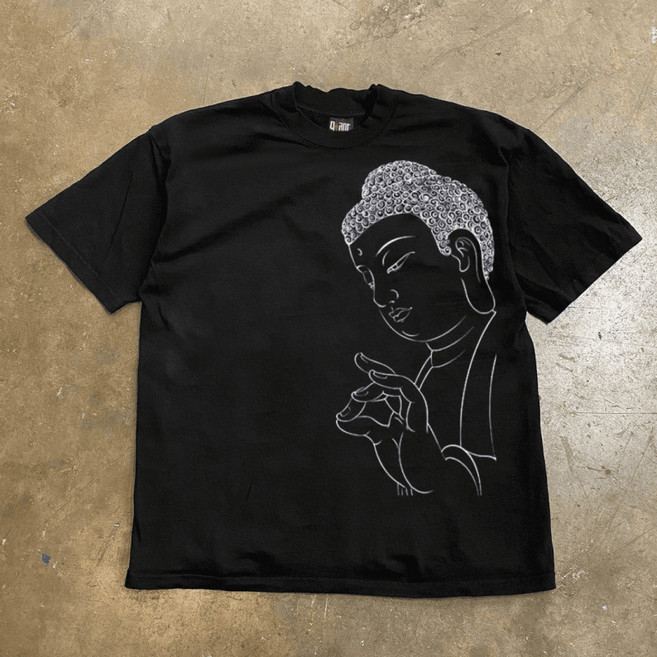 부처님 티셔츠 반팔 불상 프린팅 불교 라운드 단체 행사 스님 일상복 굿즈