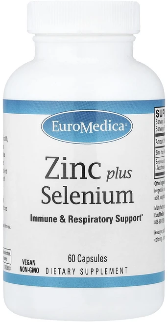 단백질 비타민 철분 마그내슘 칼슘 EuroMedica 아연 플러스 셀레늄 캡슐 60정 고루고루섭취해주세요, 1개 - 쿠팡