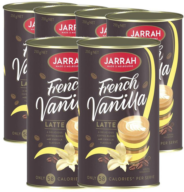 호주 자라 Jarrah Instant Coffee 프렌치 바닐라라떼 인스턴트 커피, 250g, 6개