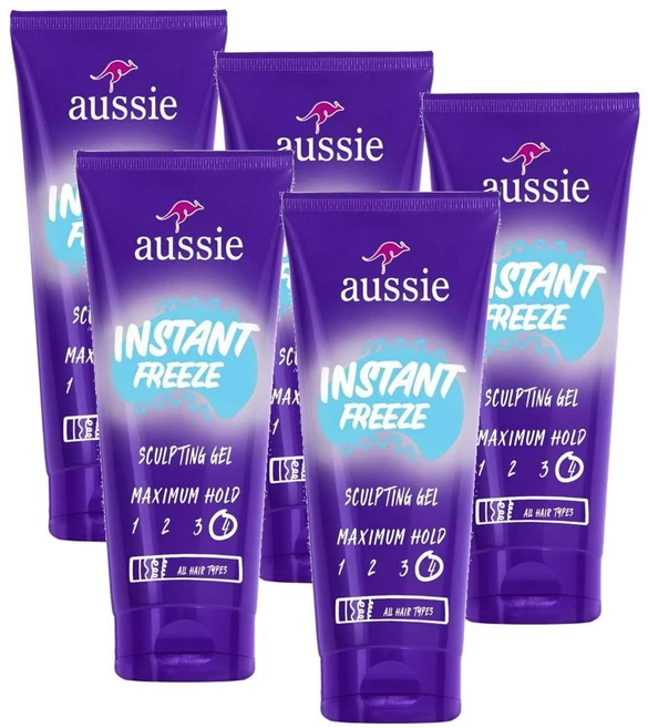 오지 인스턴트 프리즈 스컬프팅 헤어 젤 Aussie Instant Freeze Sculpting Hair Gel, 5개, 198g - 쿠팡