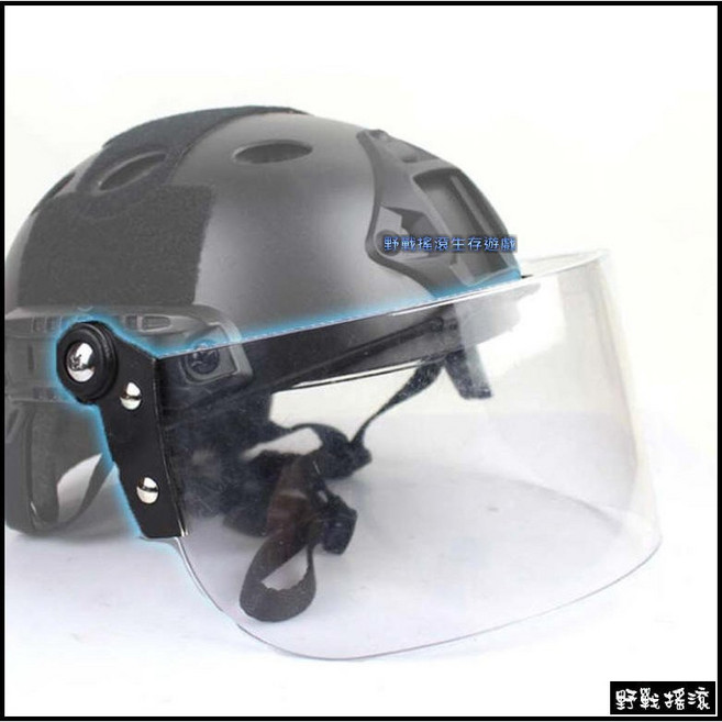 戰術頭盔護目鏡 透明鏡片, 1個