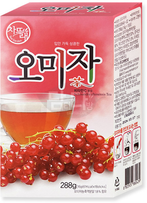 차뜨래 오미자차 18스틱, 1개, 18개입, 16g