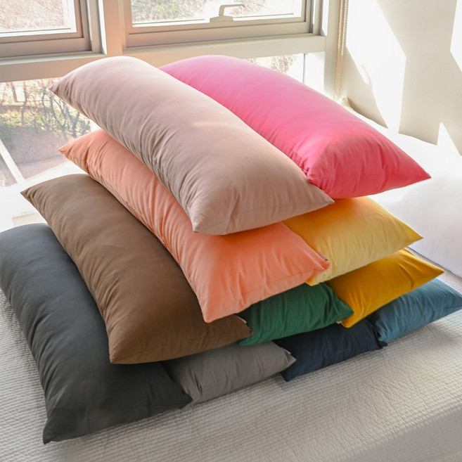 바이오워싱 순면 20수 미카엘 사각 바디필로우, 그레이