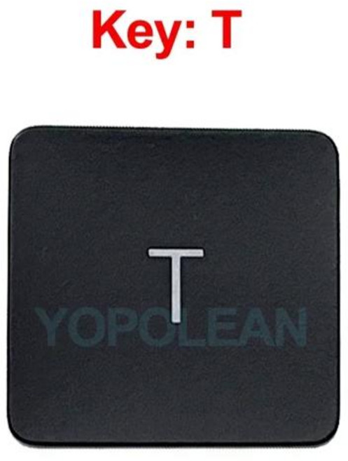 교체용 개별 키 캡 검정색 미국 영국 MacBook Pro/Air A2141 A2251 A2289 A2179 A2337 A2338 A2442 A2485 A2681 A3113, [08] T key, 1개