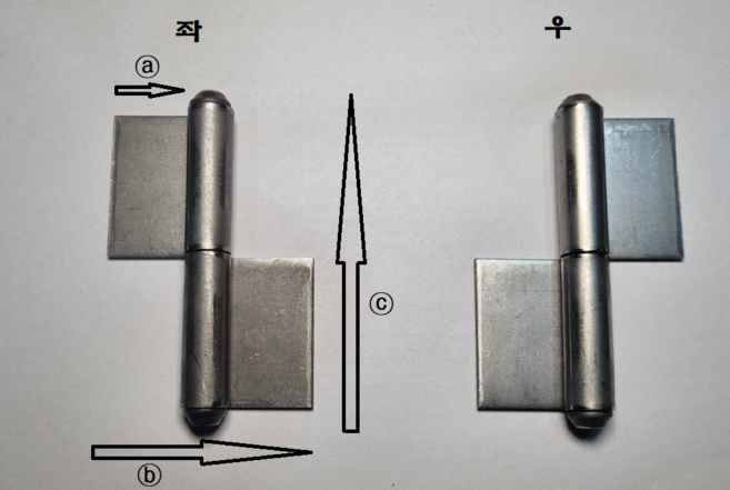 영진 방화문경첩 좌우 용접경첩 3인치, 3인치 우, 1개