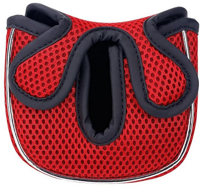 Andux 퍼터 커버 골프 퍼터 헤드 커버 로우 센터 샤프트 퍼터 MT/TG23용 스퀘어 레드, Red