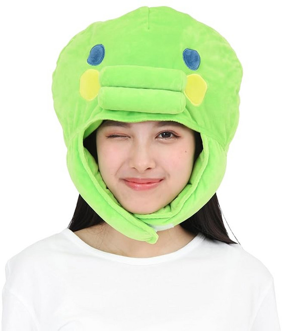 다마고치 쿠치파치 코스튬 모자 할로윈 의상 성인용 인형 모자