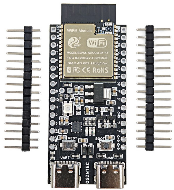 32 C6 DEVKITC 1 코어 보드 WIFI6 BLE ZIGB 초저전력 소비 호환 시리즈 모듈, [01] ESP32-C6-N4, 1개