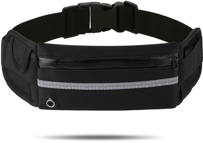남녀공용 간편 수납 방수 러닝 벨트, 1개, 블랙
