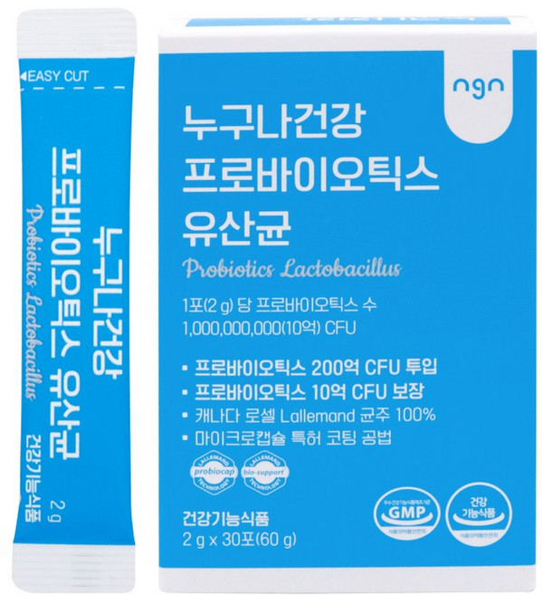 누구나건강 생유산균 장건강 프로바이오틱스 유산균, 1개, 60g