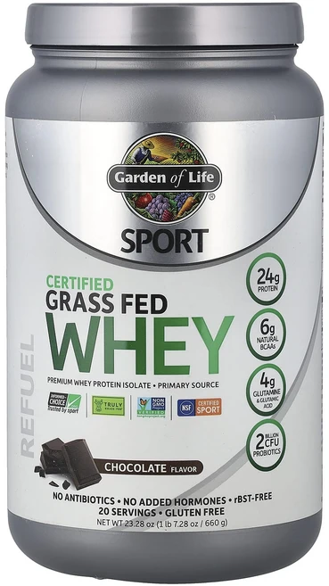 몸관리하세요 겨울입니다 Garden of Life Sport 인증받은 목초 사육 유청 초콜릿 660g(23.28oz) 특별관리진행, 660g, 1개 - 쿠팡