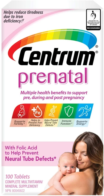 센트룸(Centrum) 임신전후 임산부 멀티 종합 필수 비타민 미네랄, 20.임신전후 임산부 100정 x 1병, 1개, 100정 - 쿠팡