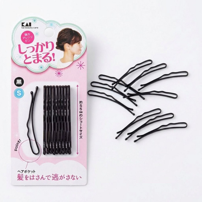 카이 일본 웨이브 헤어실핀 5.5cm 올림머리 10p