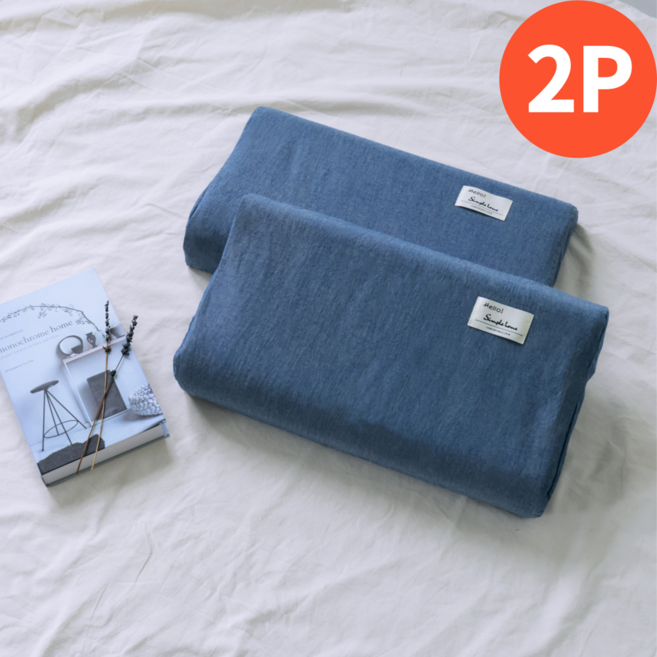 누비온 순면 라텍스 굴곡형 메모리폼 베개커버 템퍼 호환용 2P