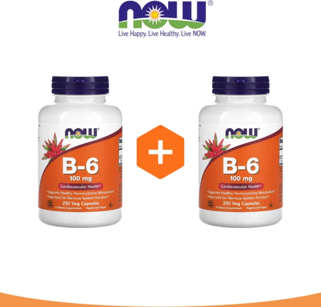 1+1 나우푸드 비타민 B6 피리독신 염산염 100 mg 250정 Pyridoxine, 2개 - 쿠팡