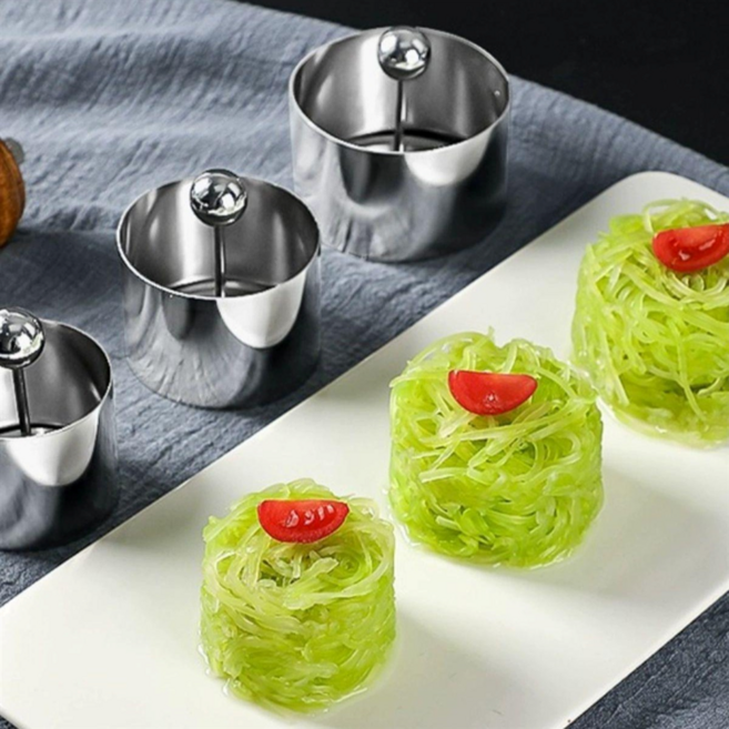 요리 플레이팅 몰드 대형 스테인레스 1세트-1기둥1판 파인다이닝 원형 모양틀