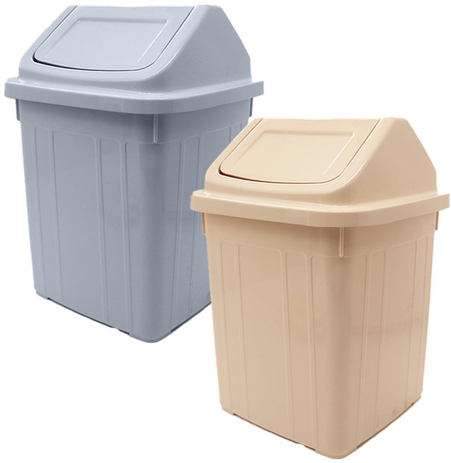 보라우- 해달 사각휴지통 스윙 2호 8L, 그레이