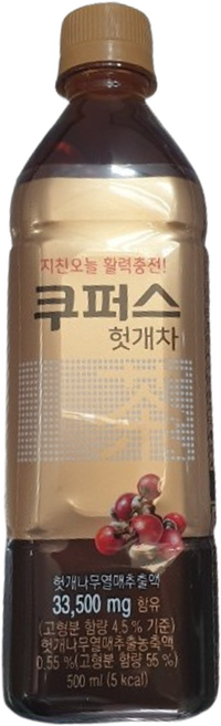 쿠퍼스 헛개차 500ml, 4개
