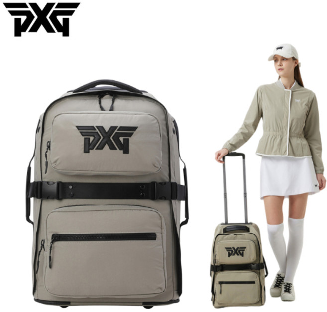 카네정품 PXG 트롤리 바퀴형 보스턴백, 여성 베이지(BEIGE)