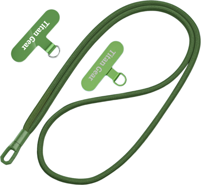타이탄기어 튼튼한 메탈 플레이트 + 태그 홀더 + 핸드폰 크로스 숄더 스트랩 3pc 세트, 1개, 포레스트그린