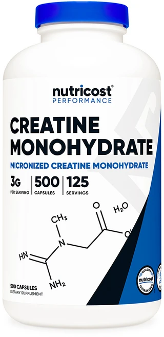 뉴트리코스트 크레아틴 모노하이드레이트 캡슐, 500정, 1개 - 쿠팡