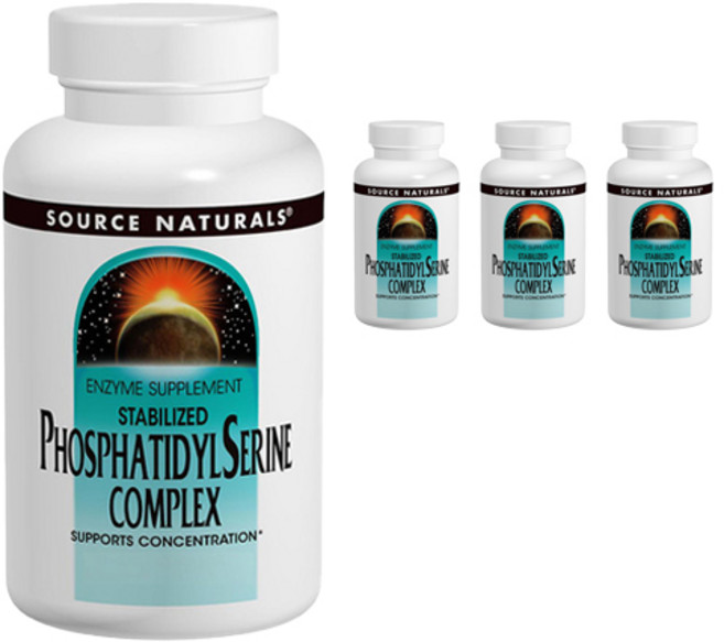 SOURCE NATURALS 磷脂醯絲胺酸綜合軟膠囊, 4罐, 60顆