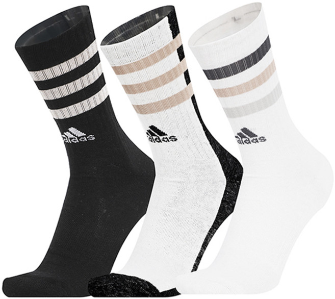 아디다스 Bold 3-Stripes Cushioned Crew Socks 3 Pairs 운동 헬스 러닝 캐주얼 양말