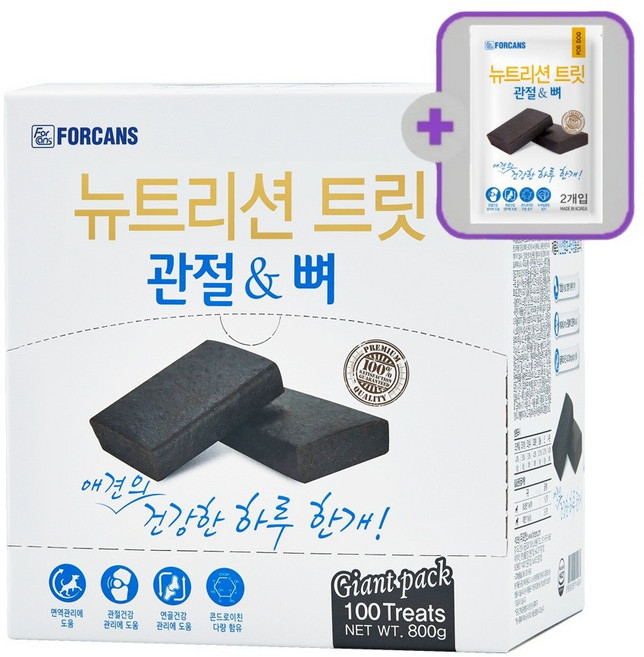 (+20P 증정) 포켄스 뉴트리션 트릿 관절&뼈 800g 100P, 1개, 관절, 100정