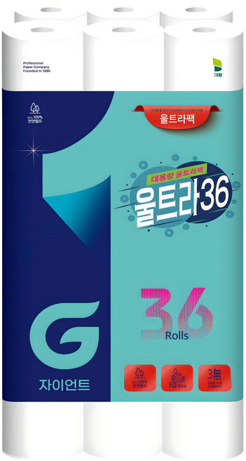 자이언트 울트라 36 대용량 화장지, 27m, 36개입, 1개