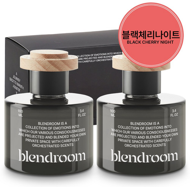 블랜드룸 고급형 디퓨저 1+1, 2개, 블랙체리나이트100ml