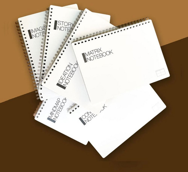 A5 수첩 무지 라인 노트 마인드맵 콘티 무늬없는 깔끔한 민무늬 SG-3DP25-1099, 세로형_이미지네이션, 1개