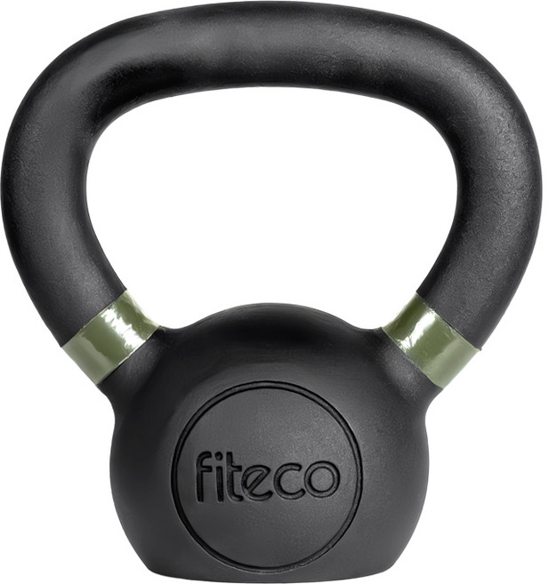 FITECO 프리미엄 케틀벨 크로스핏 전신운동, 1개, 4kg, 블랙
