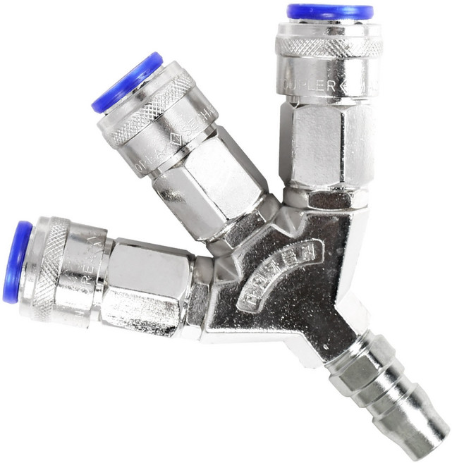 국산 에어 콤프레셔용 카플러 연결세트 자동3구카플러 + PM20, 1개